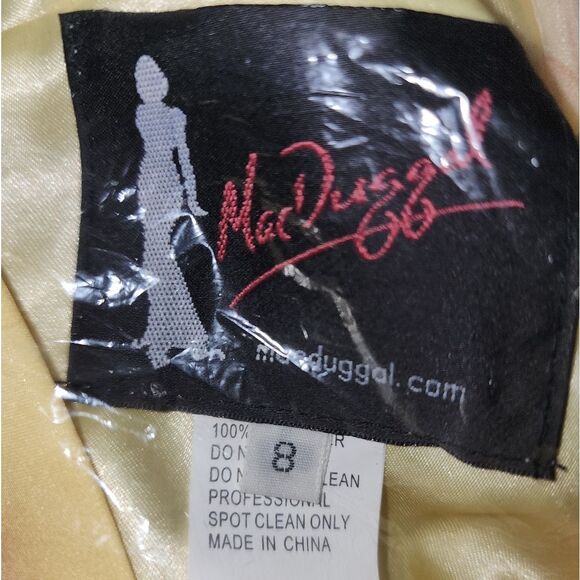 Mac Duggal 70240 Strappy Back Yellow Floral Dress NWT SIZE 8 RETAIL $278 - Picture 8 of 8